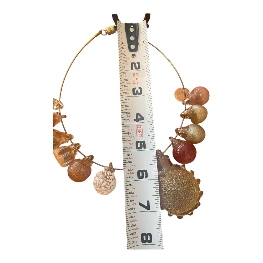 Melissa Schmidt Hand Blown Glass Bead Cluster Collar Choker  Necklace - Picture 4 of 9